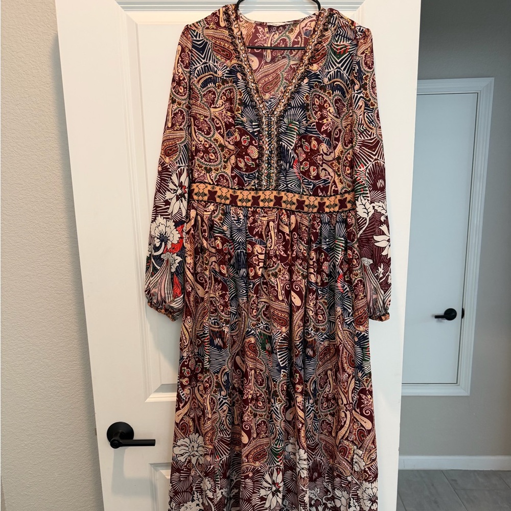 Dex Multicolor Paisley Maxi Dress